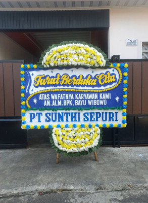 Papan Bunga Duka di Takeran